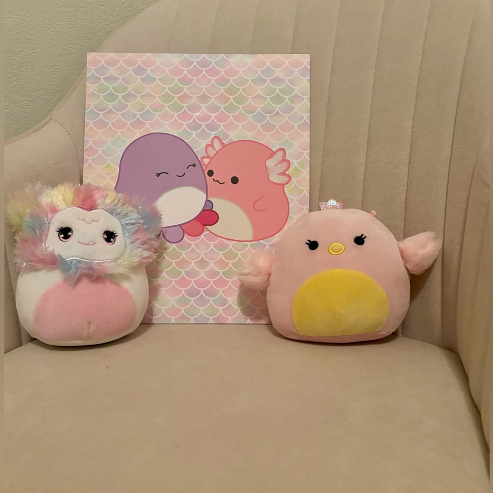 Squishmallows Zaylee The Bigfoot and Harmony The Swan
